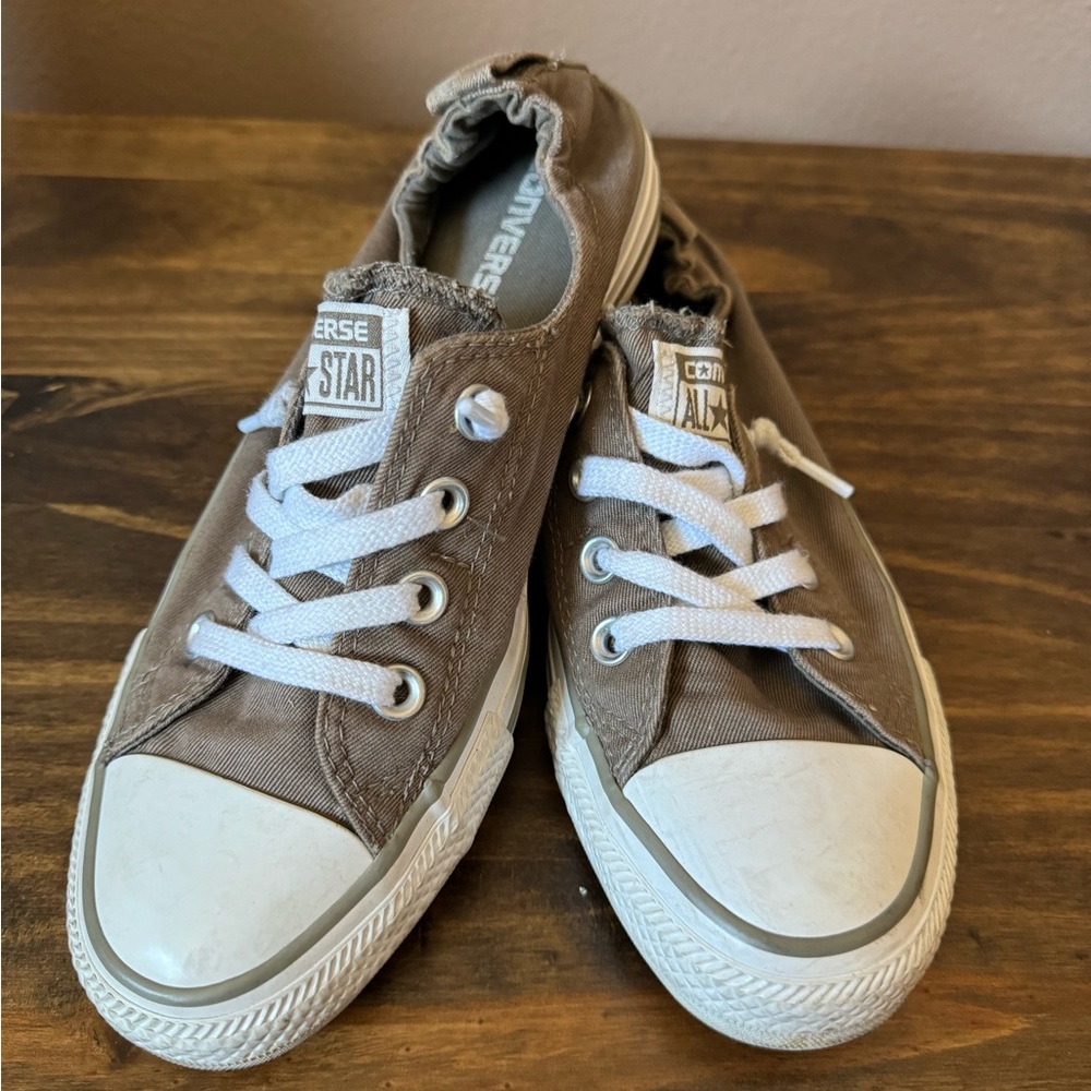 Converse All Star Shoreline Canvas Stretch Back in Gray sz 8
